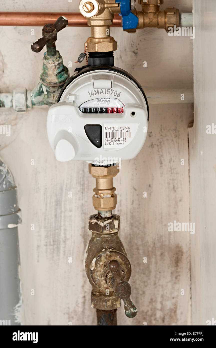 Un Compteur Deau Sous Un évier Intérieur Avec Murs Moisis