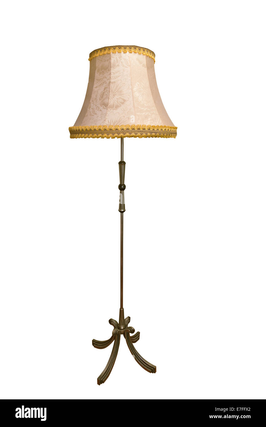 Lampadaire Beige isolated over white background Banque D'Images