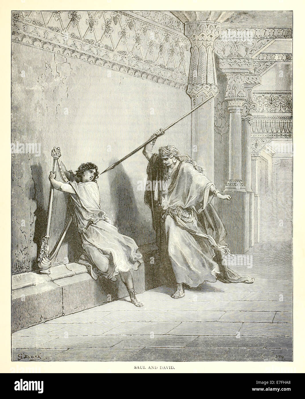 Illustration par Paul Gustave Doré (1832-1883) à partir de 1880 édition de la Bible. Voir la description pour plus d'informations. Banque D'Images