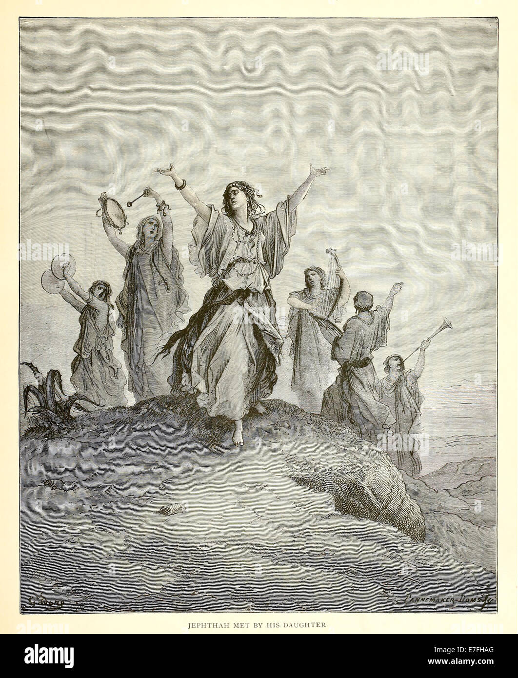 Illustration par Paul Gustave Doré (1832-1883) à partir de 1880 édition de la Bible. Voir la description pour plus d'informations. Banque D'Images