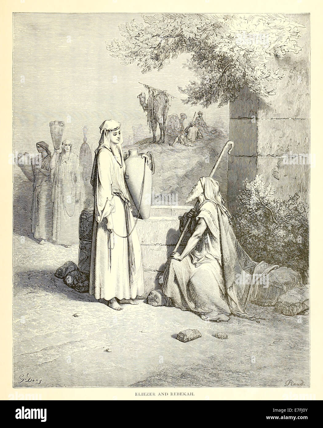 Illustration par Paul Gustave Doré (1832-1883) à partir de 1880 édition de la Bible. Voir la description pour plus d'informations. Banque D'Images