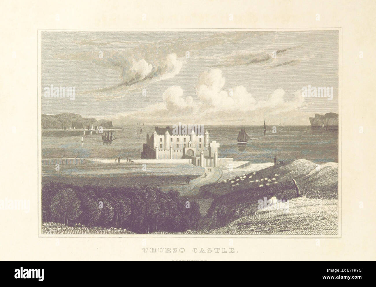 MA(1829) p.336 - Château de Thurso - John Preston Neale Banque D'Images