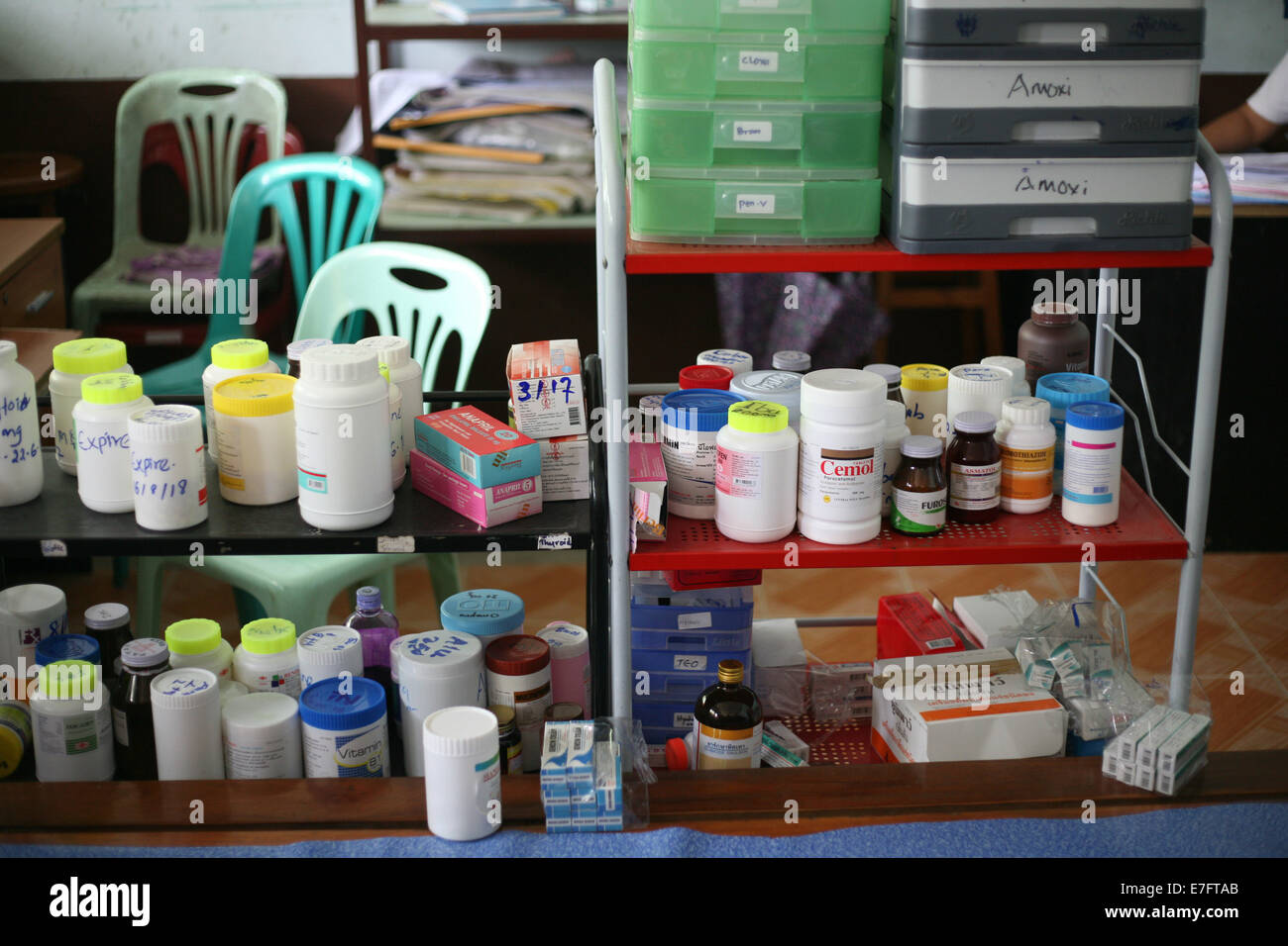 16 septembre 2014 - Mae Sot, Thaïlande - la clinique Mae Tao dans l'bordertown Mae Sot en Thaïlande où les gens des tribus des collines de Myanmar voisins peuvent obtenir toutes sortes de traitements médicaux gratuits. (Crédit Image : © Rohan Radheya/Zuma sur le fil) Banque D'Images