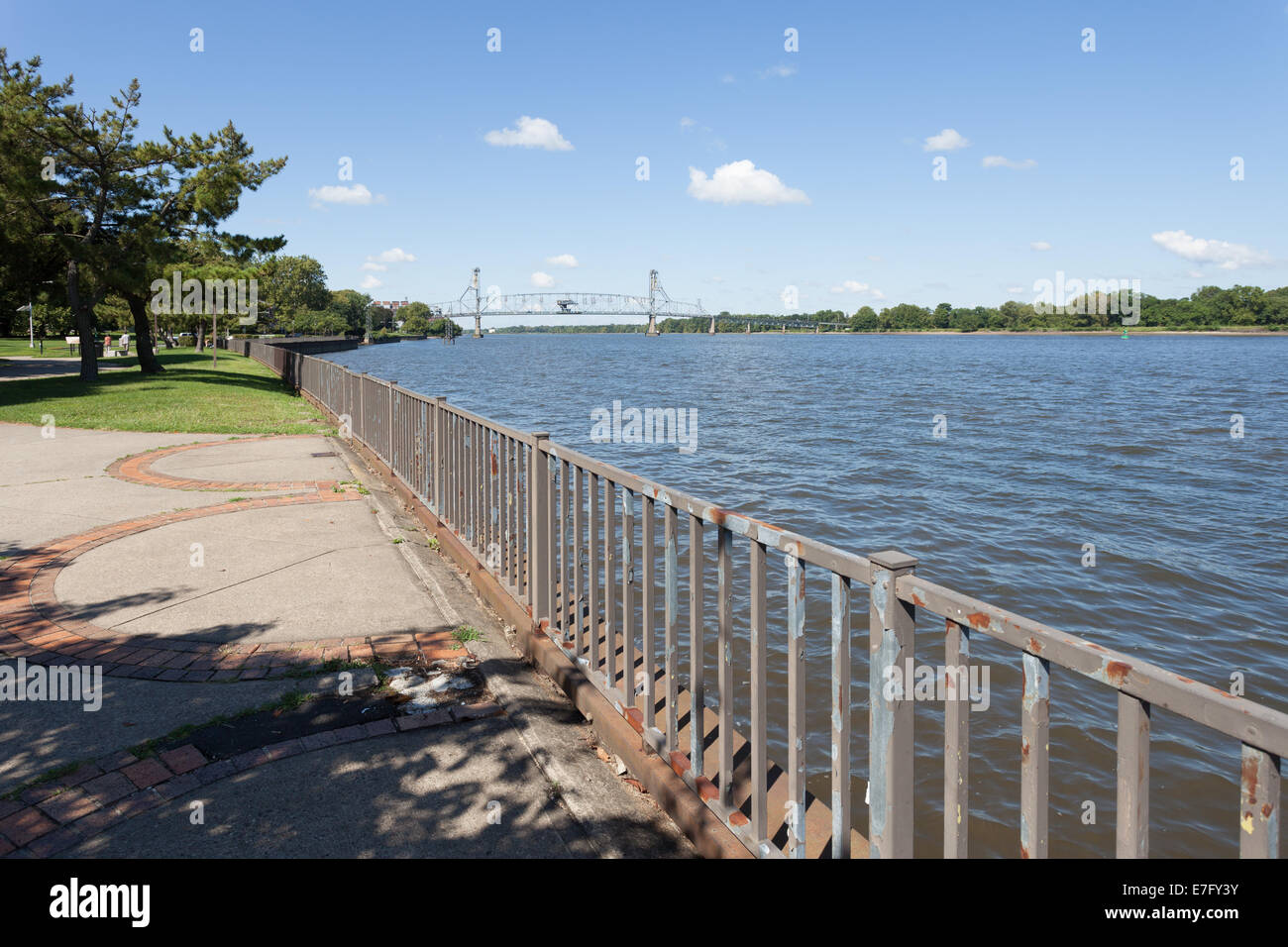 Burlington-Bristol Pont, Rivière Delaware Banque D'Images