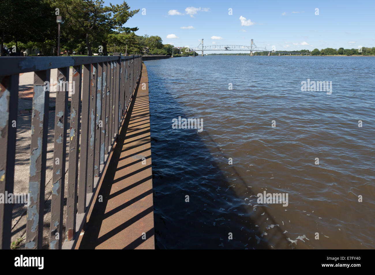 Burlington-Bristol Pont, Rivière Delaware Banque D'Images