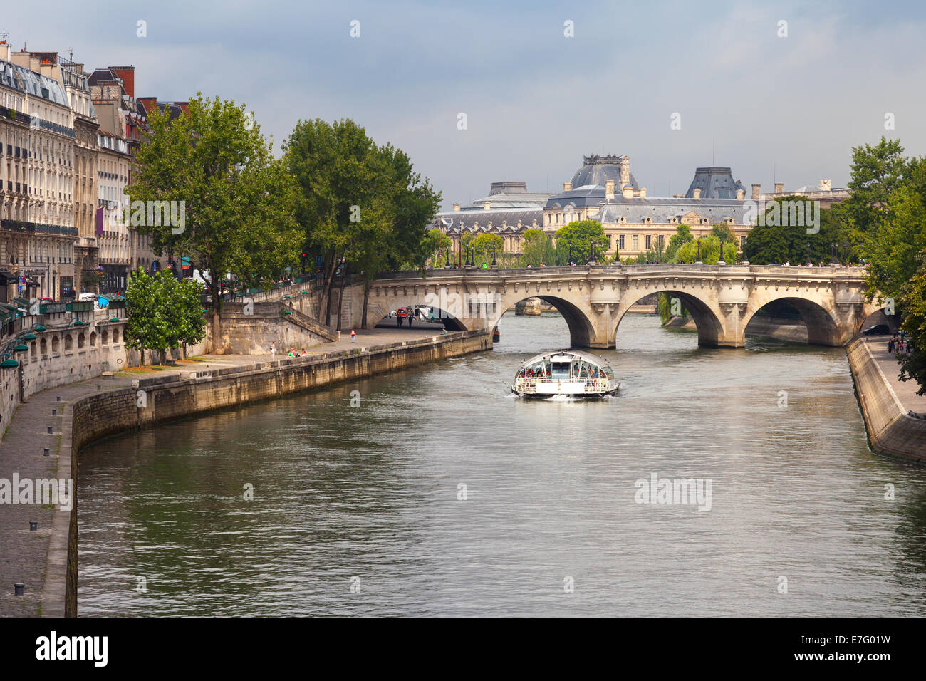 Pont Neuf, le plus ancien pont sur la Seine à Paris, France Banque D'Images