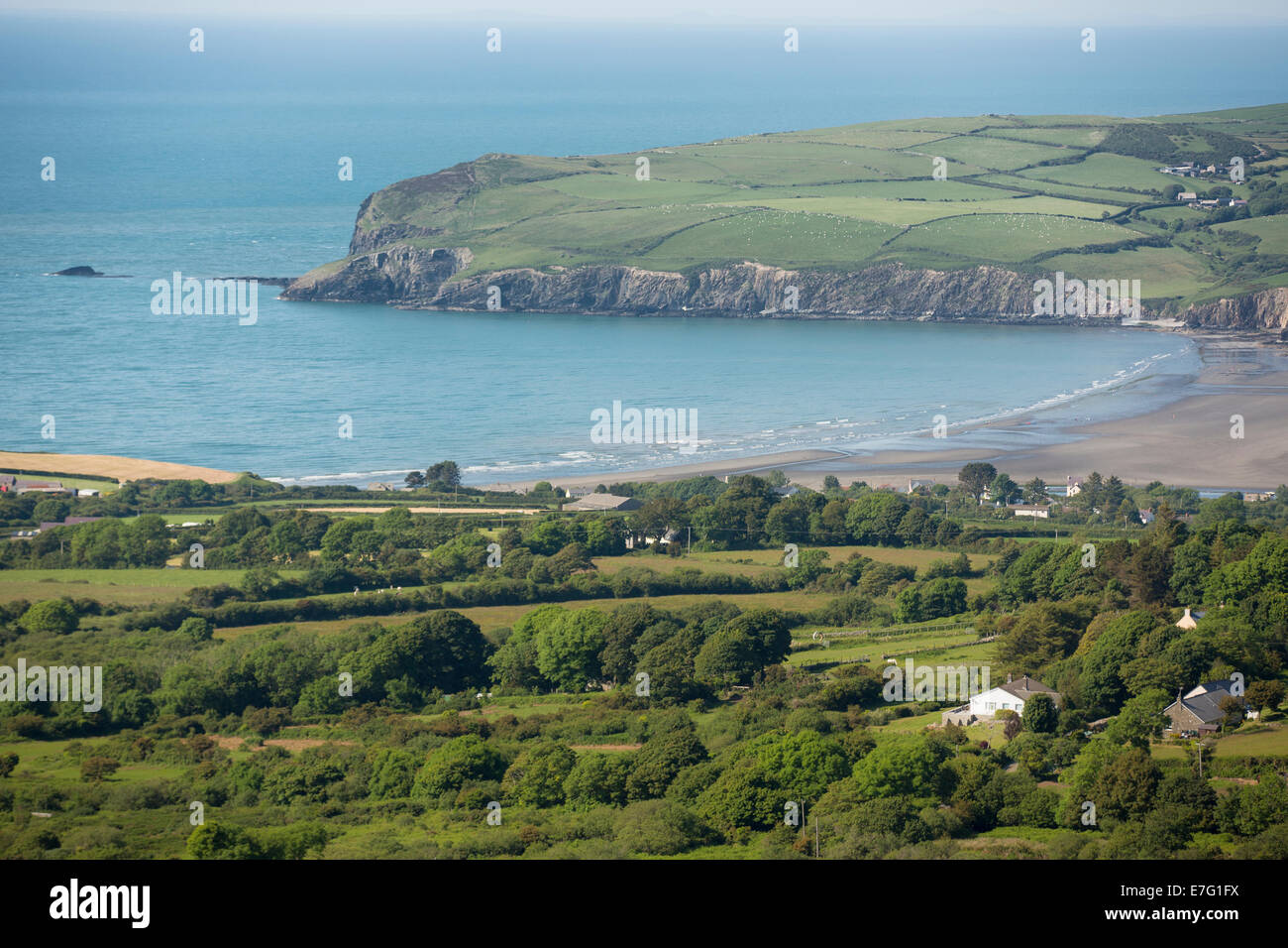 Les terres agricoles le long de la côte de Pembrokeshire, Pays de Galles Banque D'Images