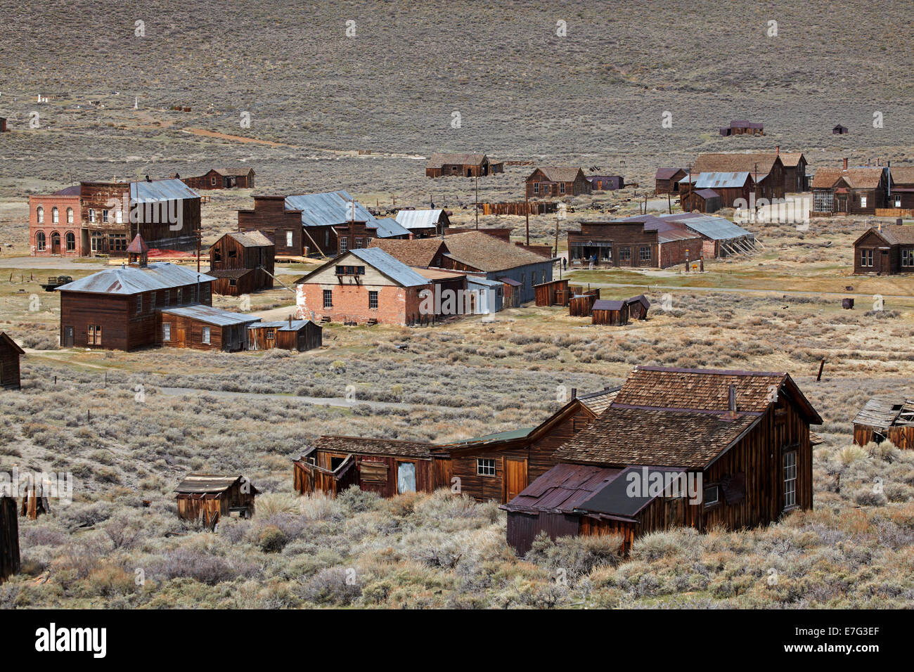 Bodie Ghost Town ( altitude 8379 ft / 2554 m ), Bodie Hills, comté de Mono, l'Est de la Sierra, en Californie, USA Banque D'Images