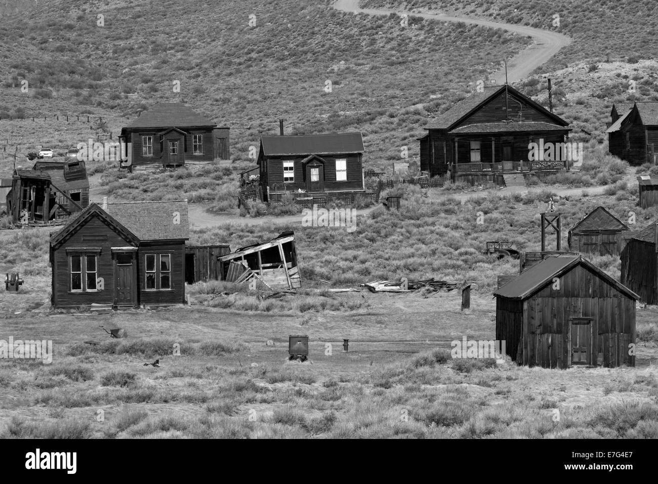 Bodie Ghost Town ( altitude 8379 ft / 2554 m ), Bodie Hills, comté de Mono, l'Est de la Sierra, en Californie, USA Banque D'Images