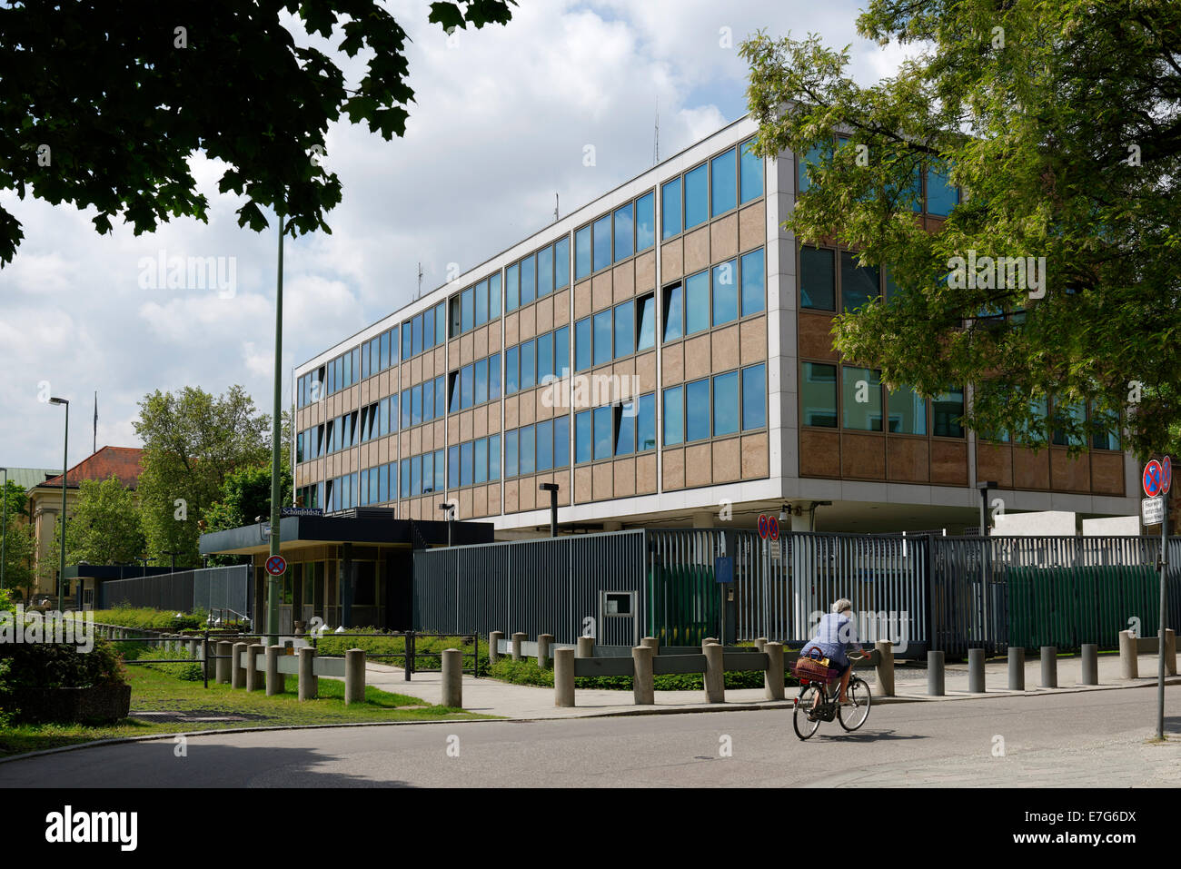 Consulat général des États-Unis, construit par Sep Ruf, Munich, Haute-Bavière, Bavière, Allemagne Banque D'Images