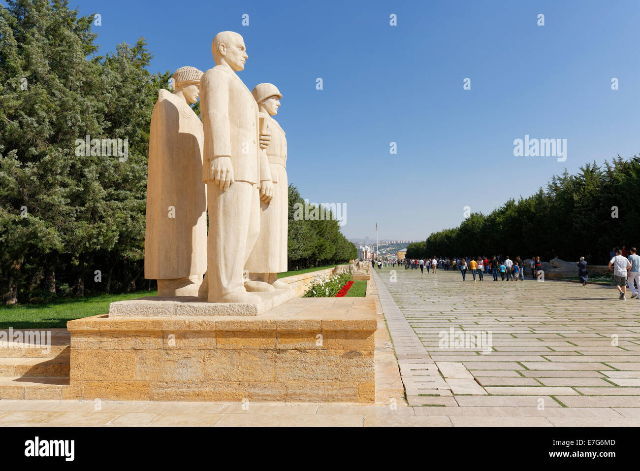 Mausolée d'Atatürk, la Route des Lions, l'Anıtkabir, Ankara, Anatolie centrale, Anatolie, Turquie Banque D'Images