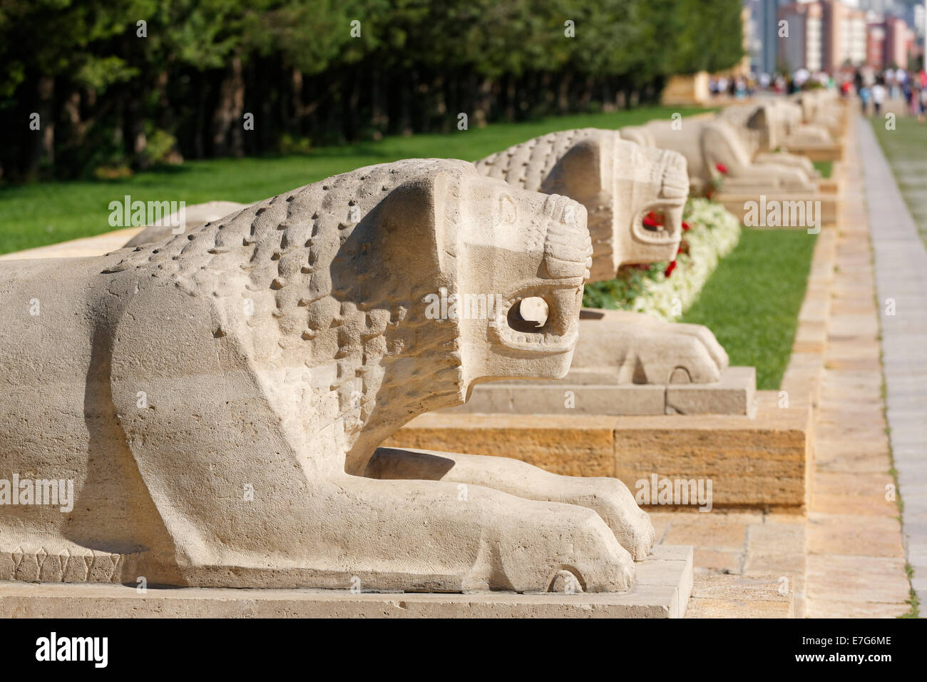 Mausolée d'Atatürk, la Route des Lions, l'Anıtkabir, Ankara, Anatolie centrale, Anatolie, Turquie Banque D'Images