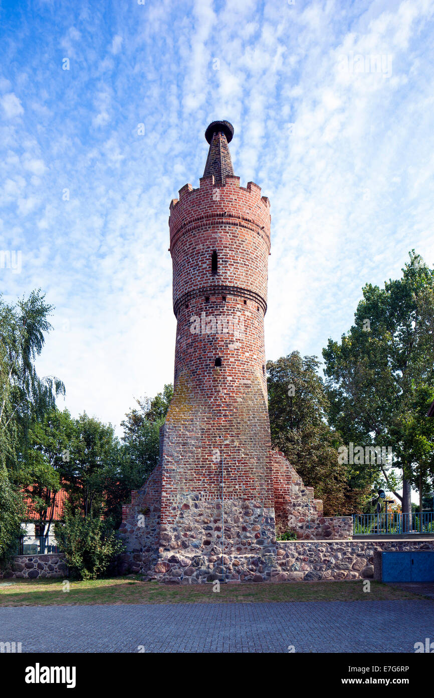 Kiek in de Mark, tour de guet de la fortification médiévale, Pasewalk, Mecklembourg-Poméranie-Occidentale, Allemagne Banque D'Images
