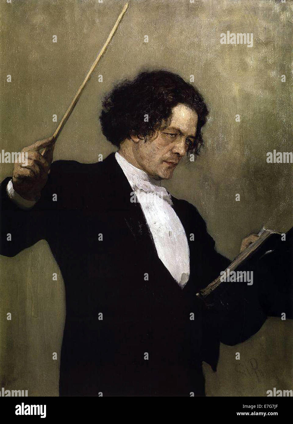 Portrait du compositeur Anton Rubinstein Banque D'Images