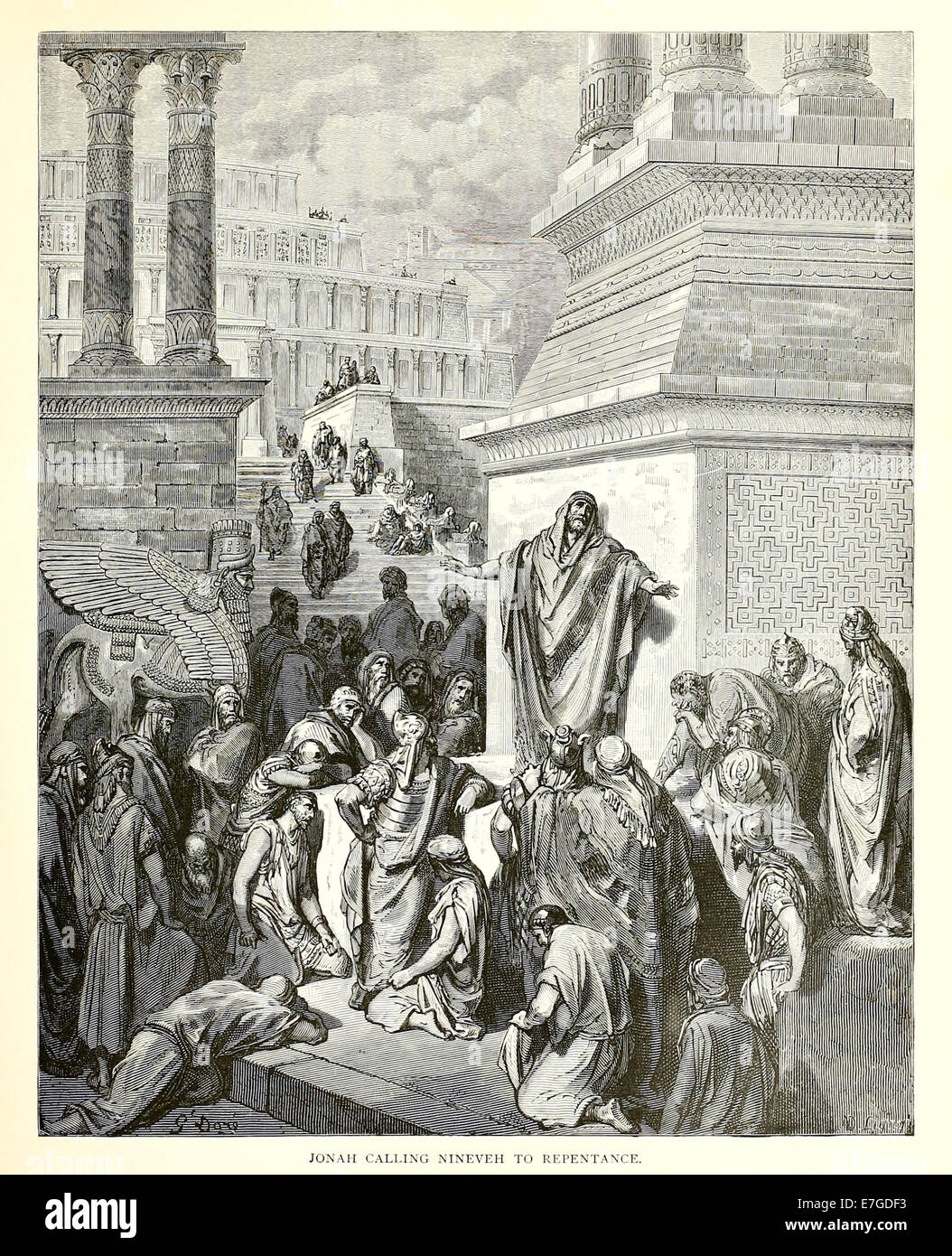 Illustration par Paul Gustave Doré (1832-1883) à partir de 1880 édition de la Bible. Voir la description pour plus d'informations. Banque D'Images