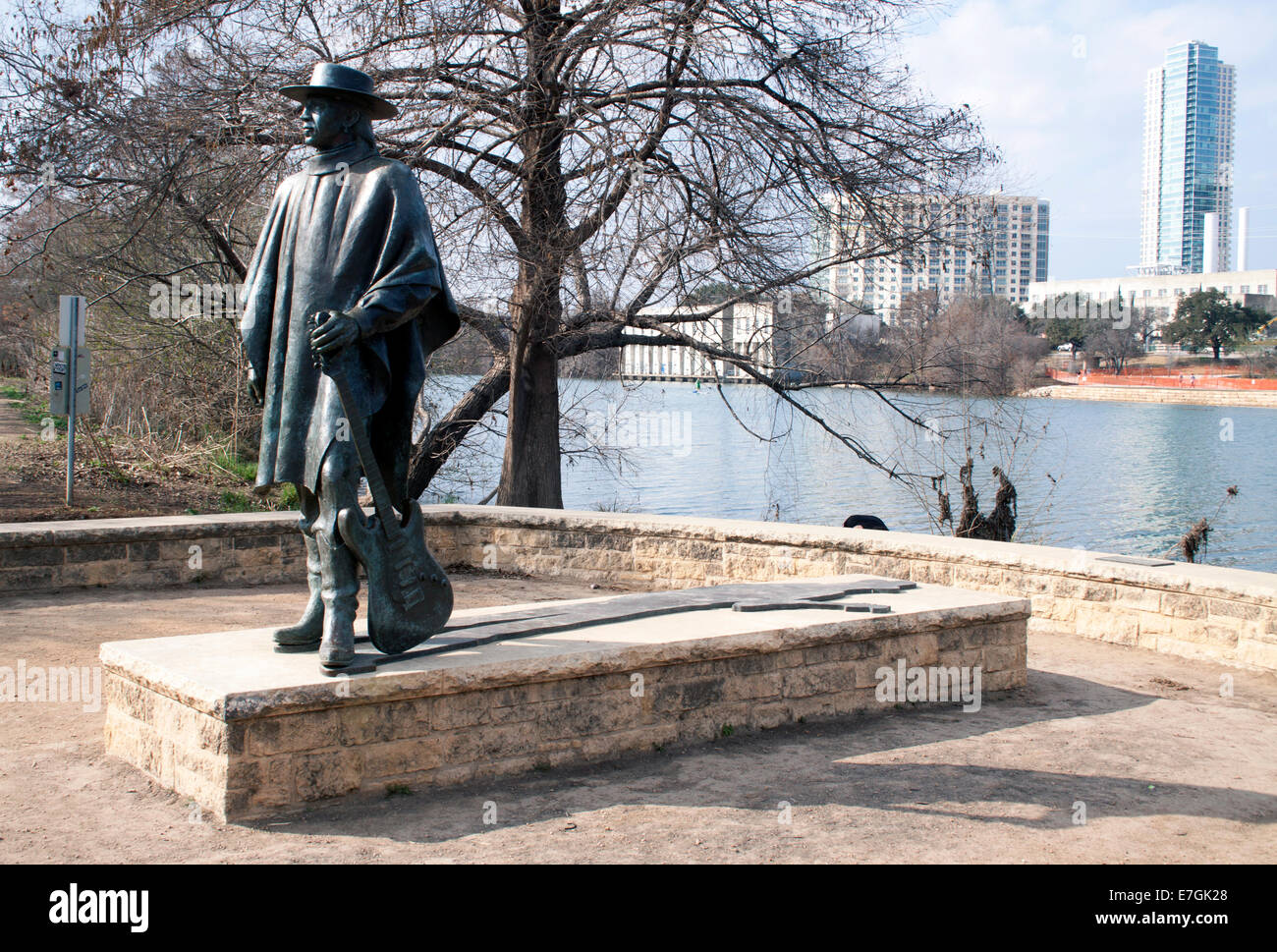 Stevie Ray Vaughn statue à Austin au Texas Banque D'Images