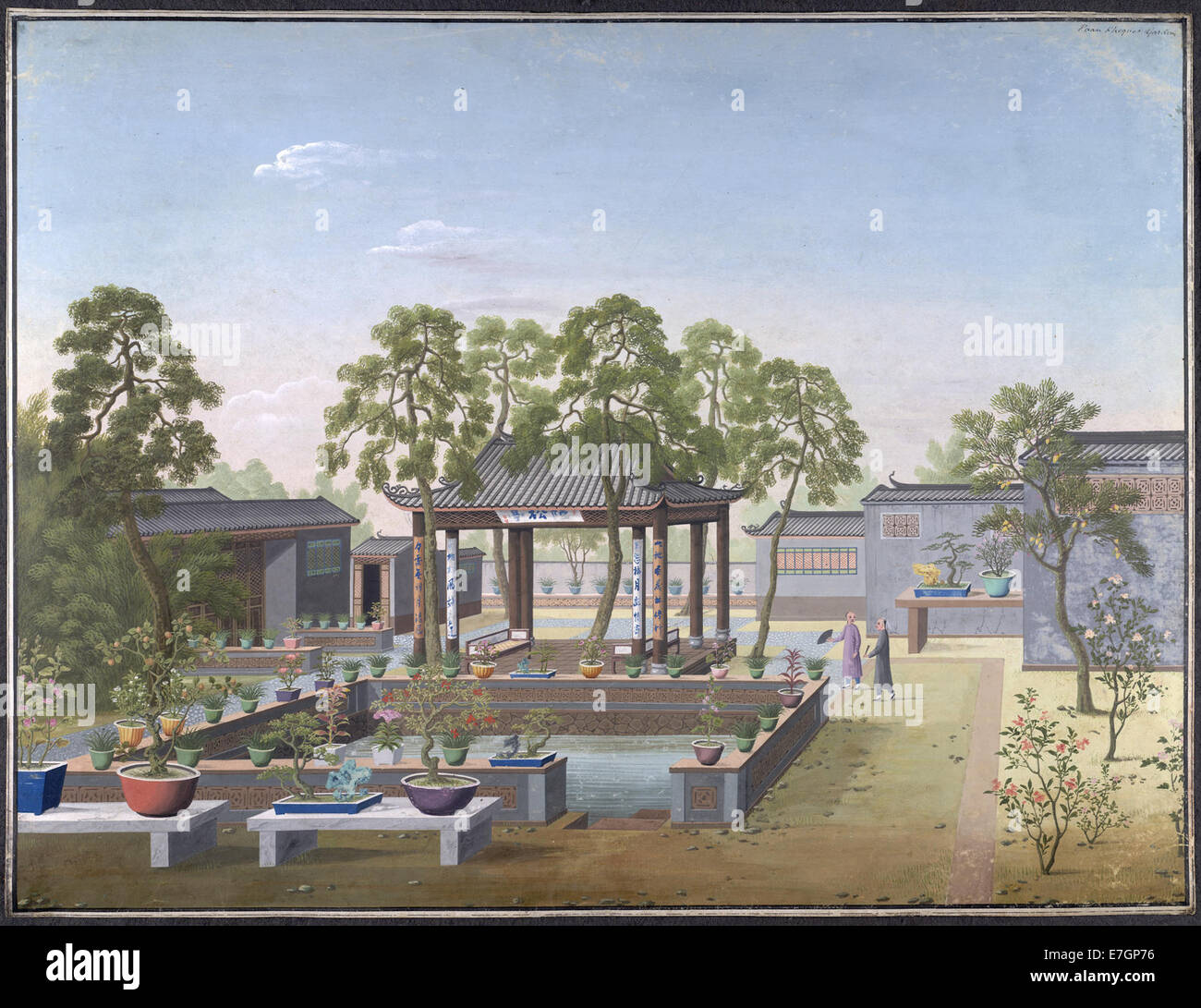 Jardin Chinois, 1800-1805 - BL Add.ou.2127 Banque D'Images