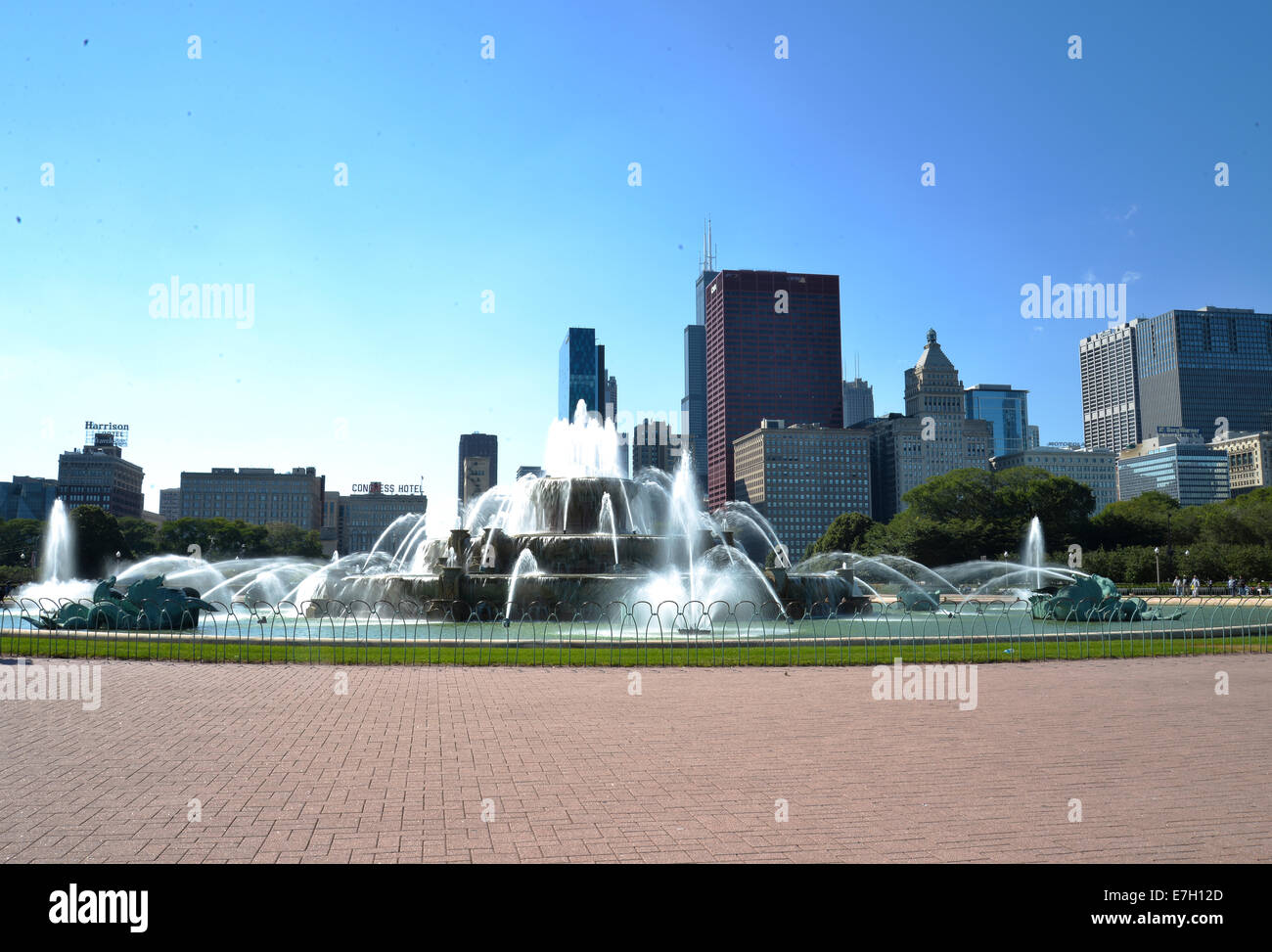 Fontaine de Buckingham. Image de la fontaine de Buckingham dans Grant Park, Chicago, Illinois, USA. Banque D'Images