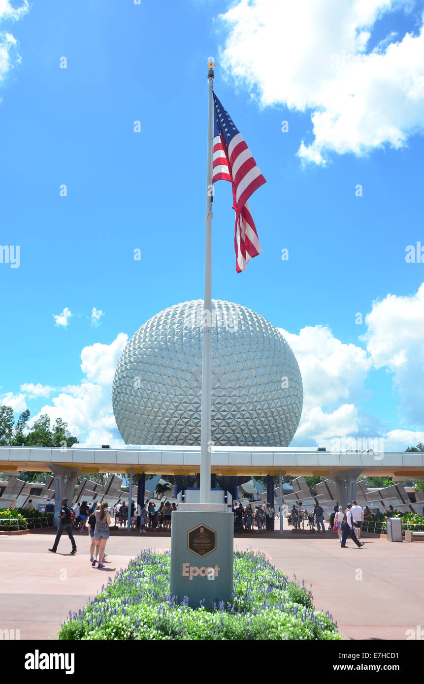 Centre Epcot à Walt Disney World, Orlando, Floride, USA Banque D'Images
