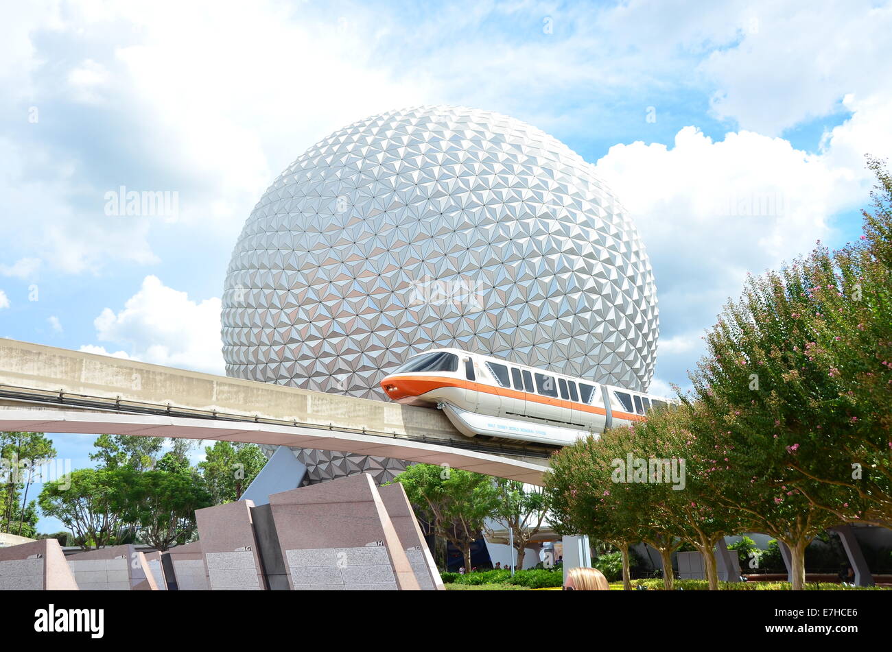 Vaisseau spatial Terre au Centre Epcot, Disneyworld en Floride, Orlando, USA Banque D'Images
