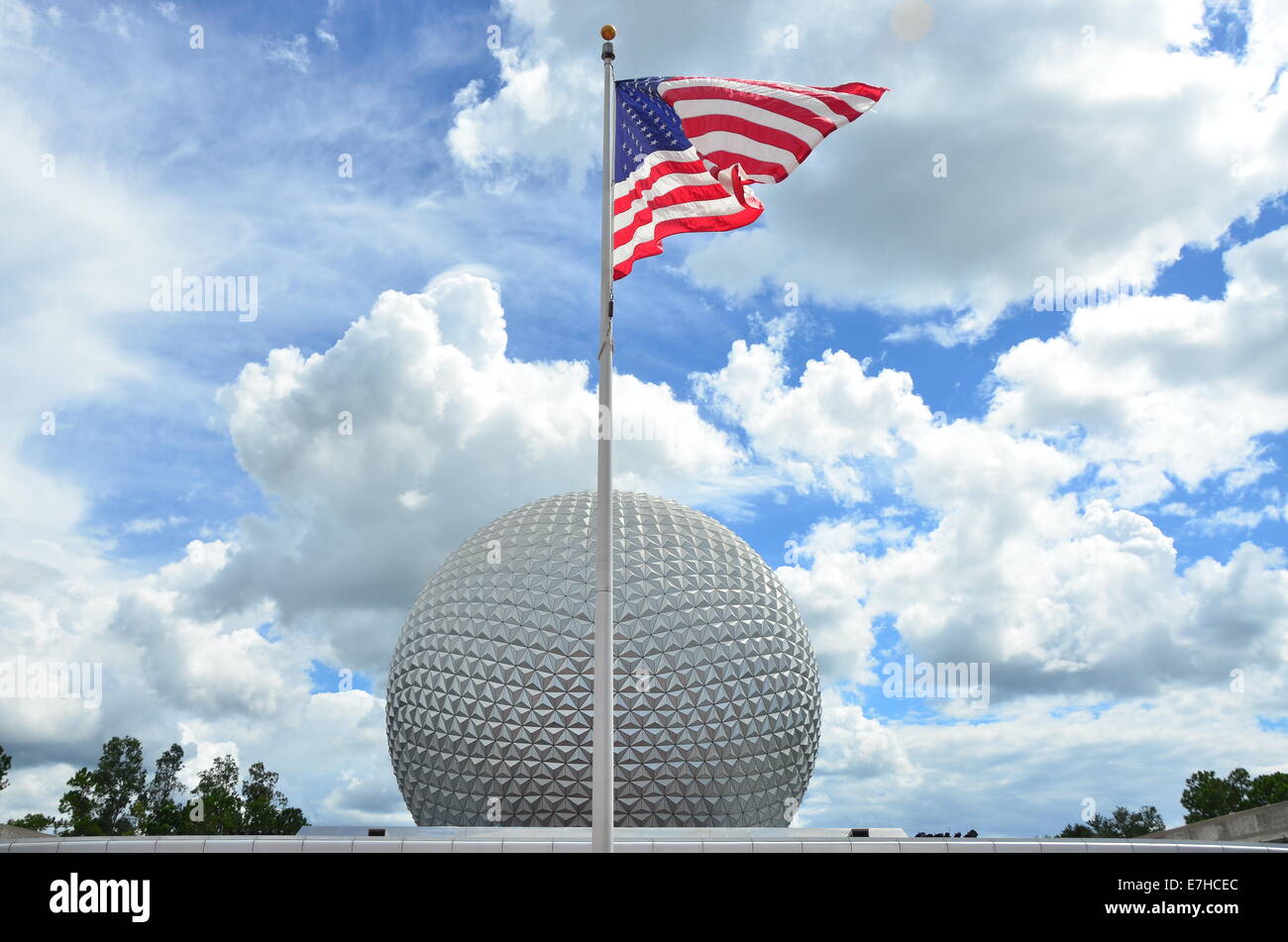 Vaisseau spatial Terre au Centre Epcot, Disneyworld en Floride, Orlando, USA Banque D'Images