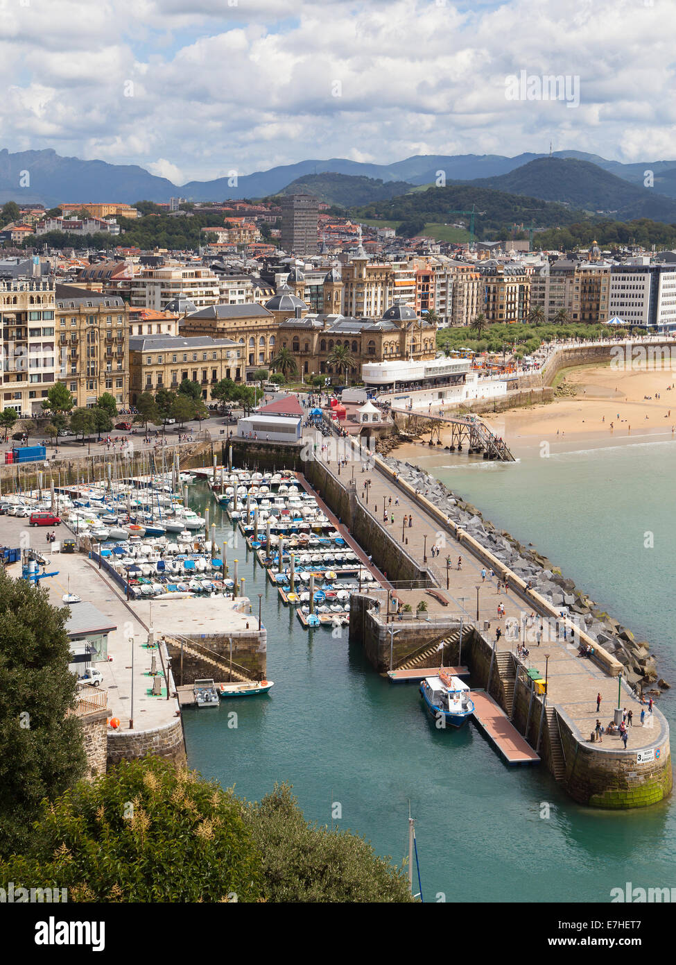 Port de San Sebastian d'Urgull, Pays Basque. Banque D'Images
