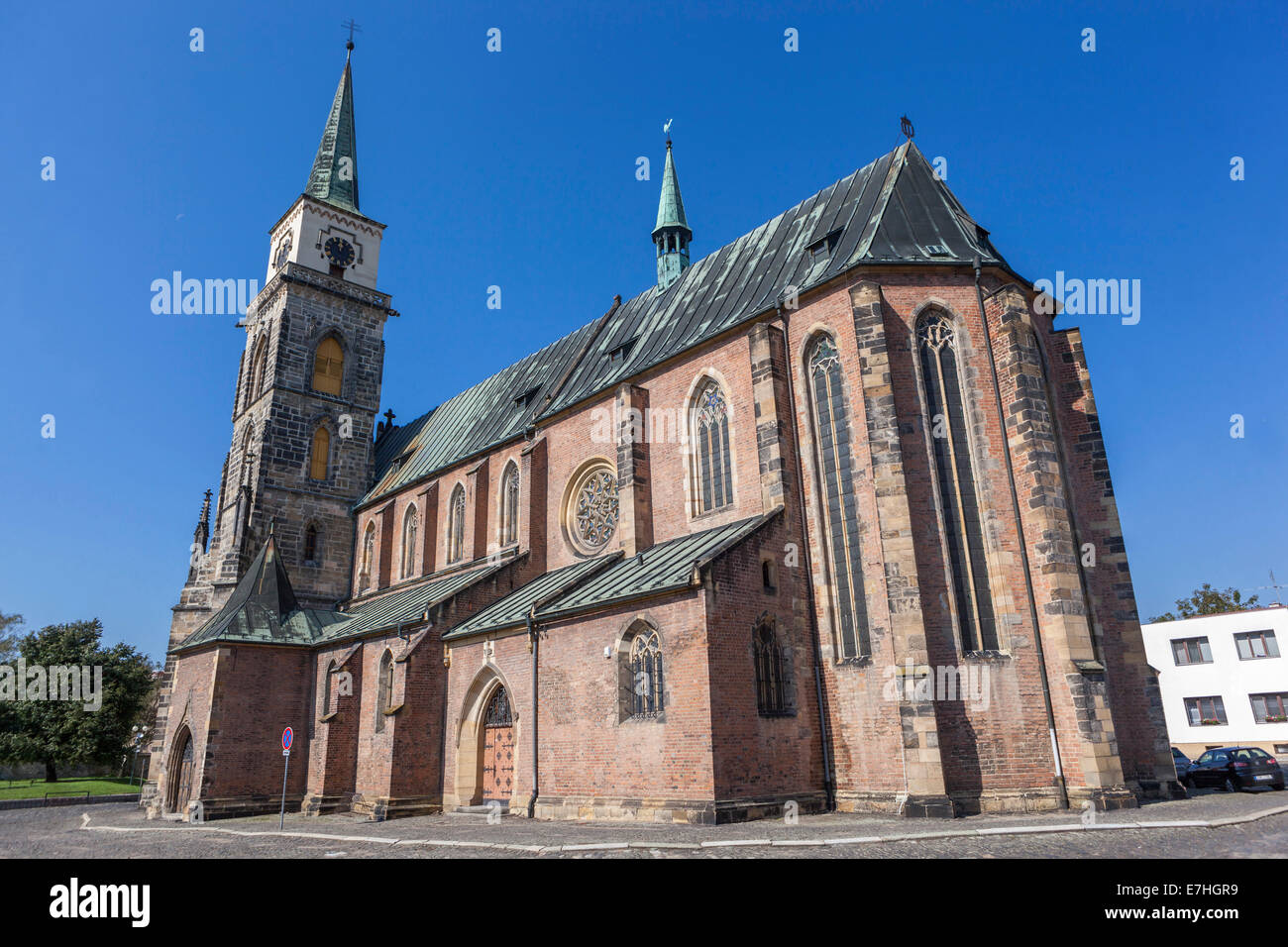 Eglise de Saint Giles à Nymburk, Central Bohemia, République Tchèque Banque D'Images