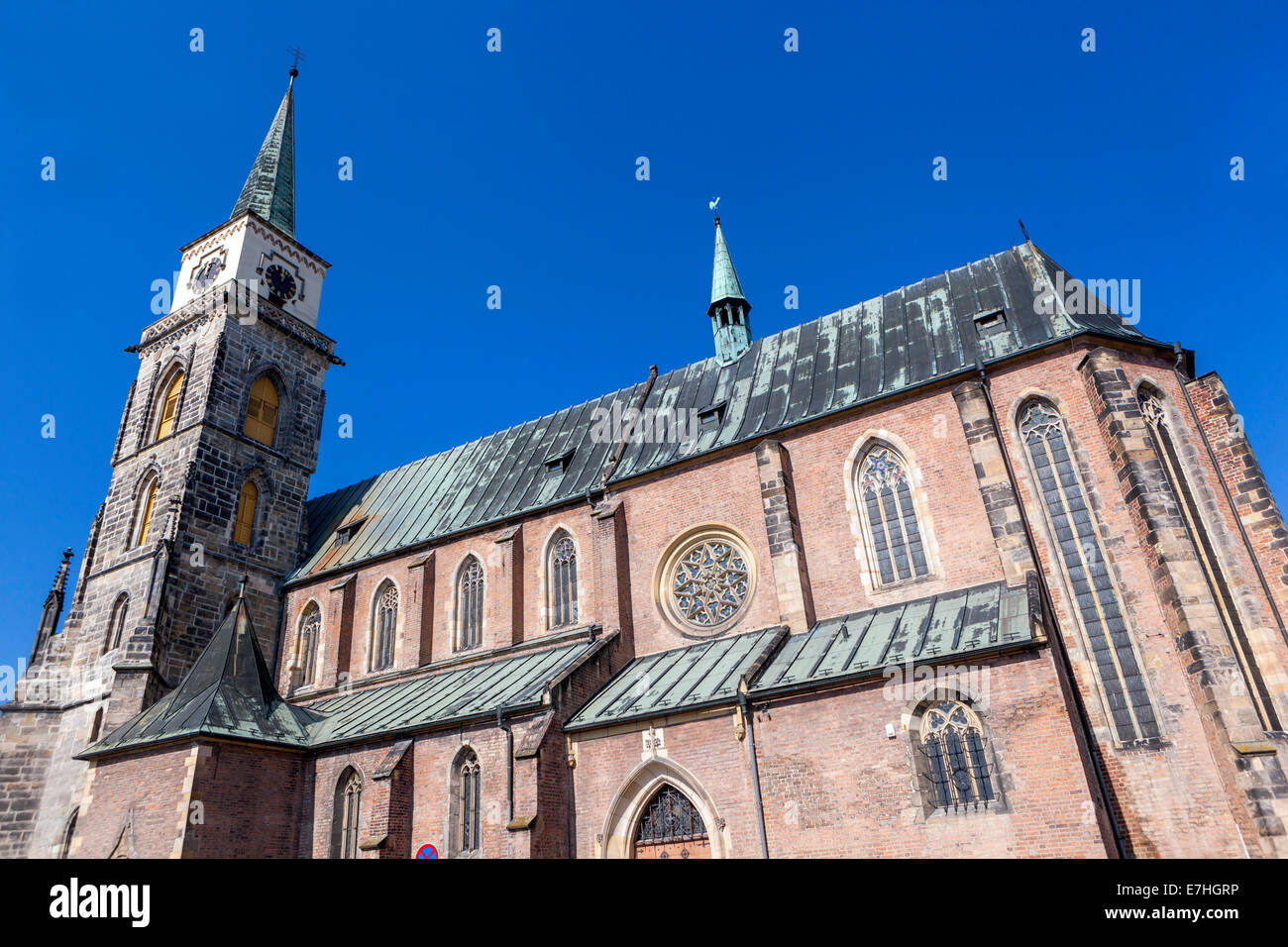 Eglise de Saint Giles à Nymburk, Central Bohemia, République Tchèque Banque D'Images
