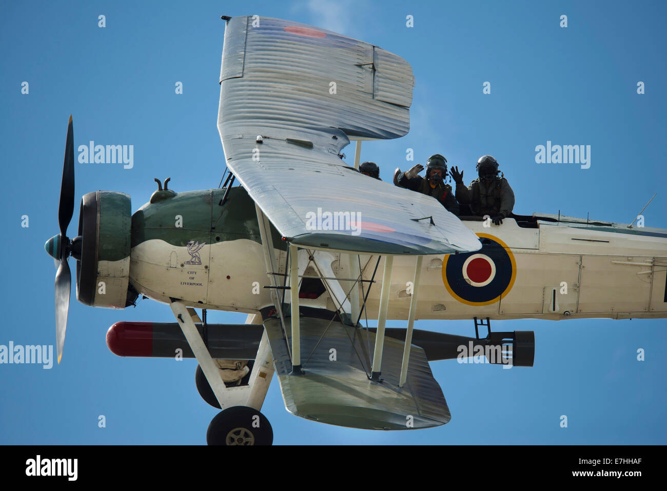 Fleet Air Arm-Bombardier lance-torpilles Fairey Swordfish. Banque D'Images