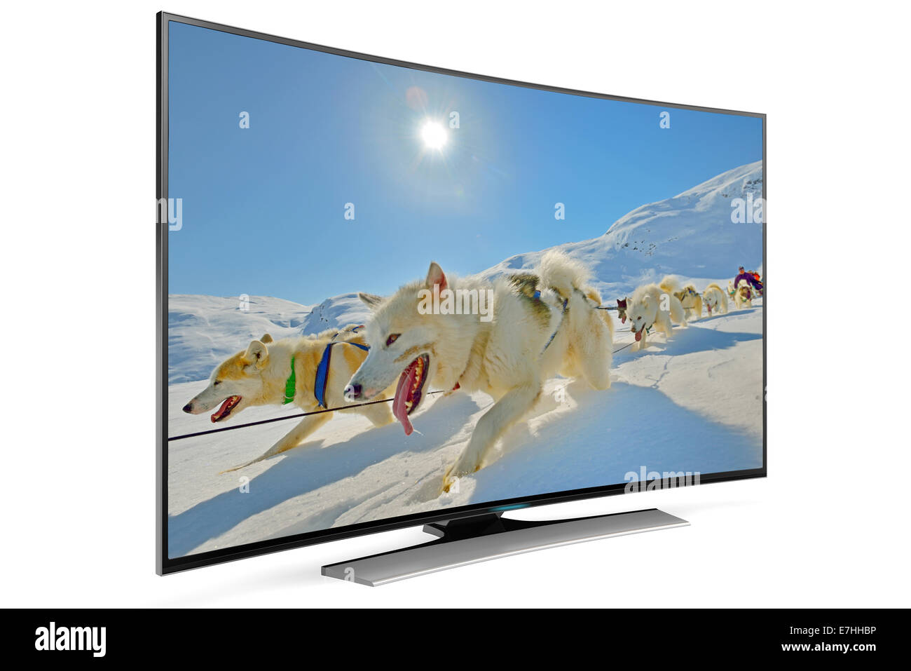 Nouveau type de smart tv incurvée Banque D'Images