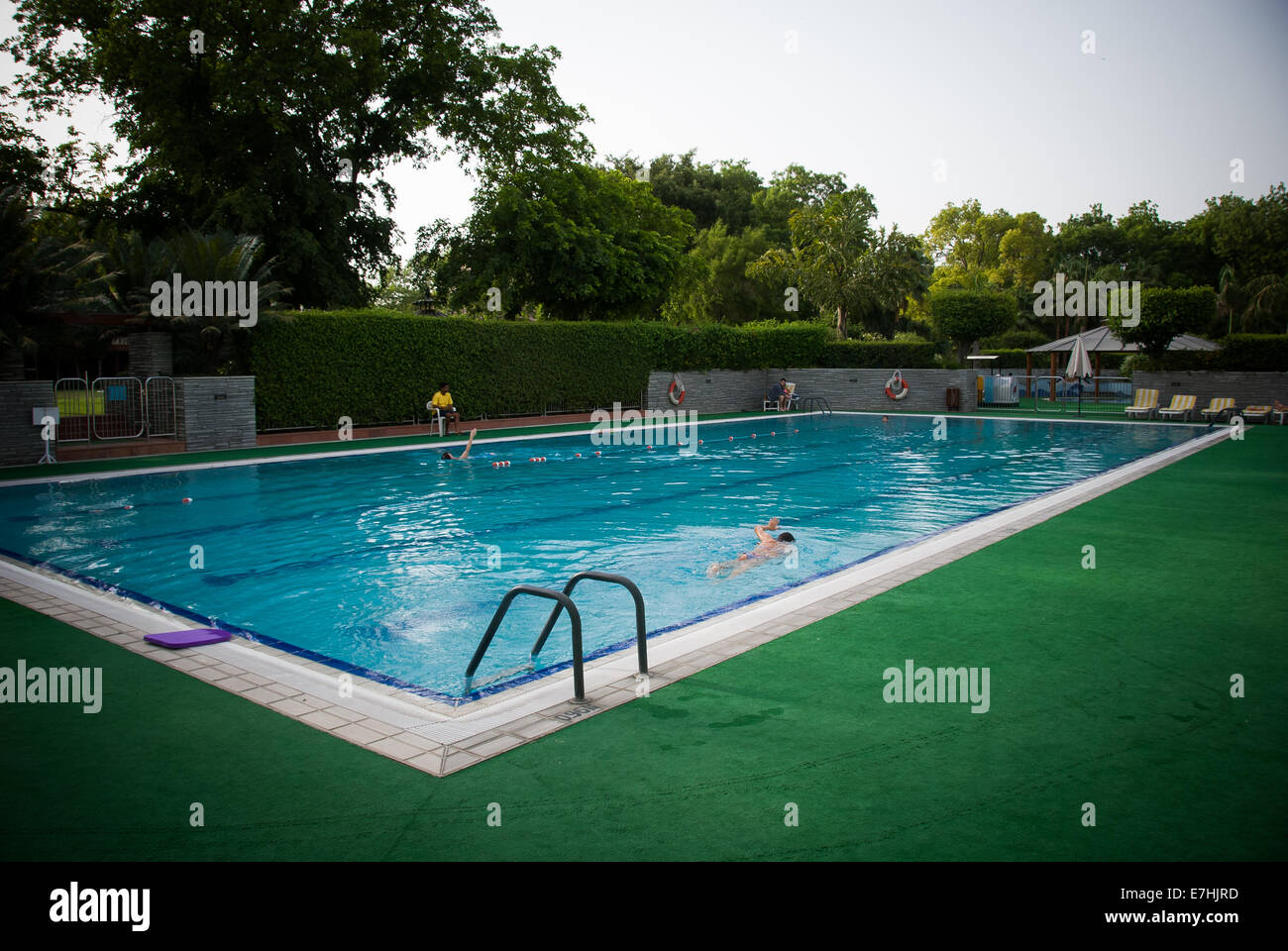 Piscine à le Consulat Britannique, Delhi, Inde Banque D'Images