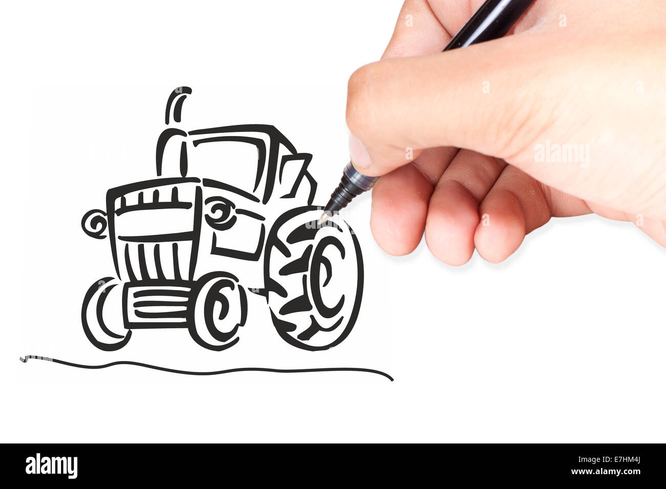 Hand isolated on white with clipping path dimensions un tracteur Banque D'Images Hand isolated on white with clipping path dimensions un tracteur Banque D'Images