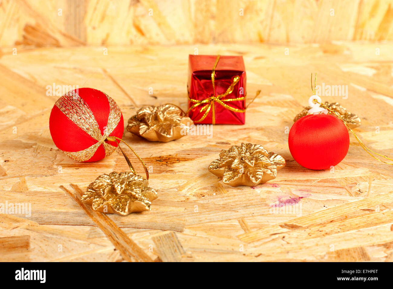 Autre décoration de Noël sur un fond de bois Banque D'Images