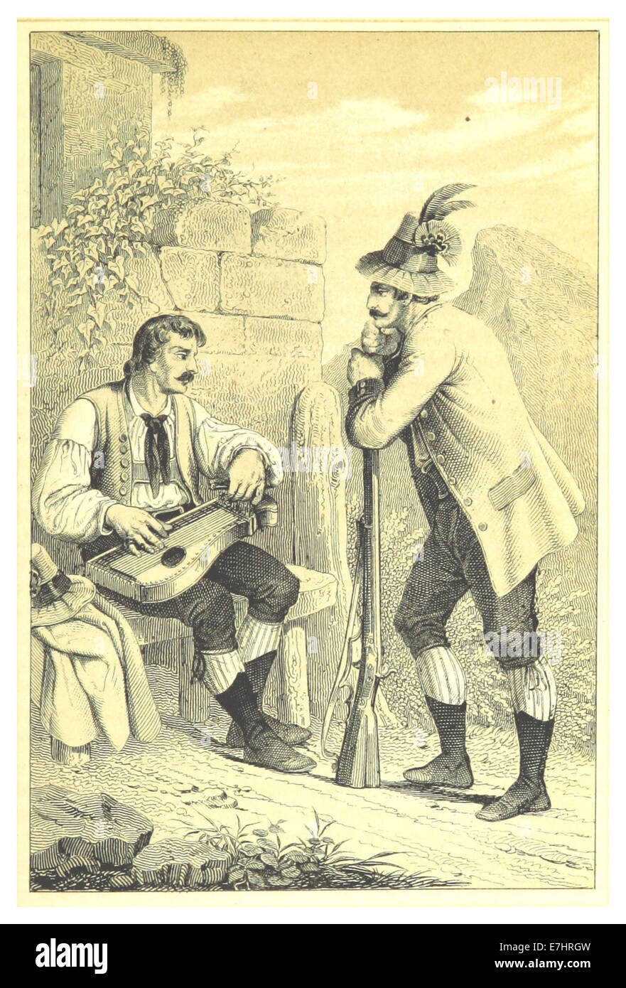 L’illustration cartographique de Biffart de 1860 donne un aperçu détaillé de Oberösterreich (haute-Autriche), mettant en valeur la topographie et les caractéristiques historiques de la région au XIXe siècle. Banque D'Images