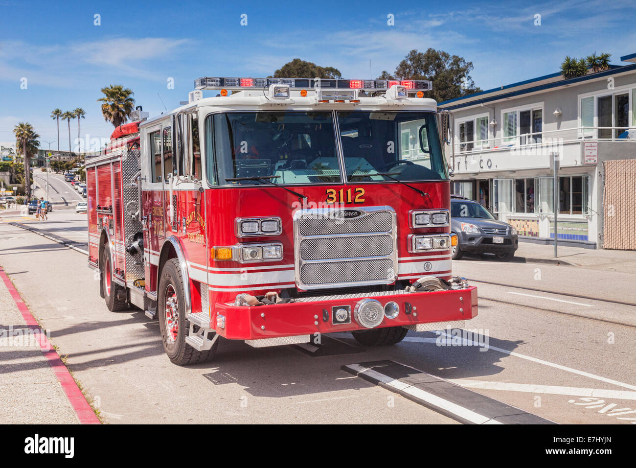 Offres d'incendie, Santa Cruz, Comté de San Mateo, Calfornia, USA. Banque D'Images