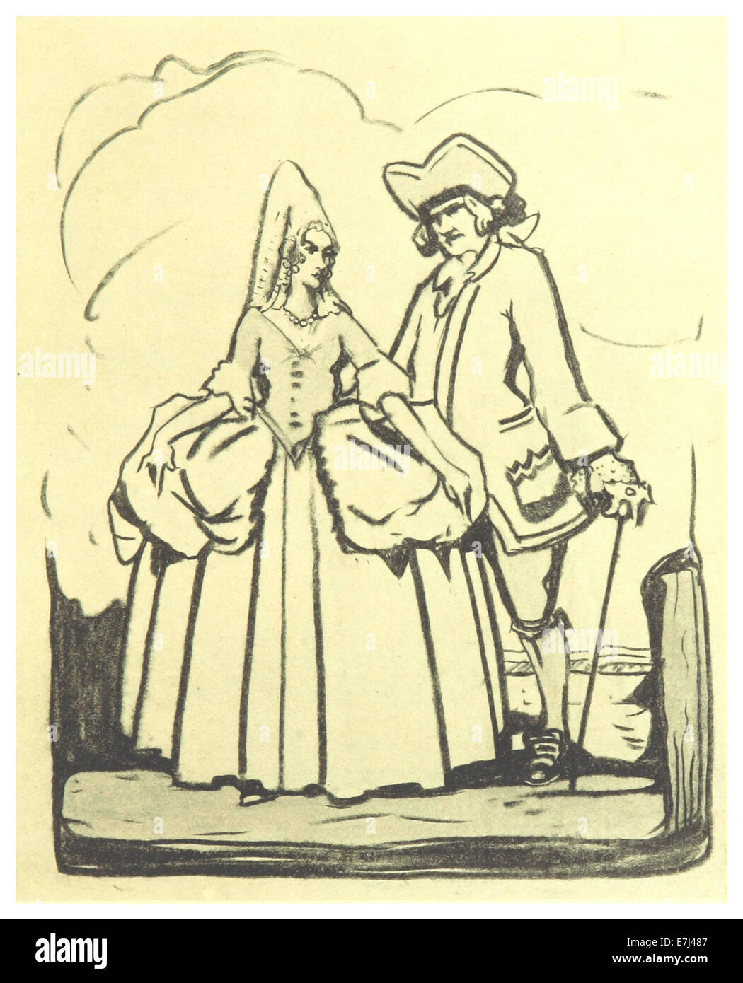 Cette reproduction du collotype de Sheringham en 1925 présente une carte détaillée et une illustration, capturant des scènes et des paysages du début du XXe siècle. Il comprend une vue historique à travers du texte et des images. Banque D'Images