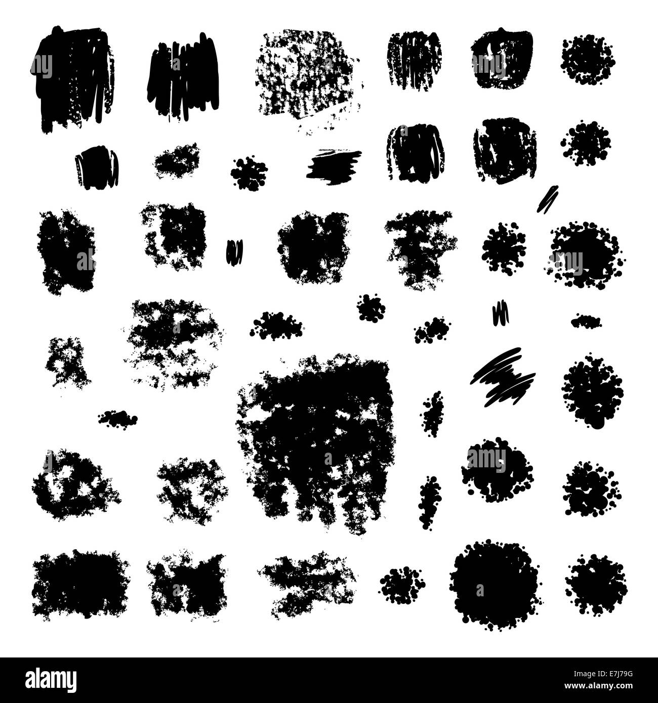 Éclaboussures d'encre. Éléments de conception grunge collection. Banque D'Images