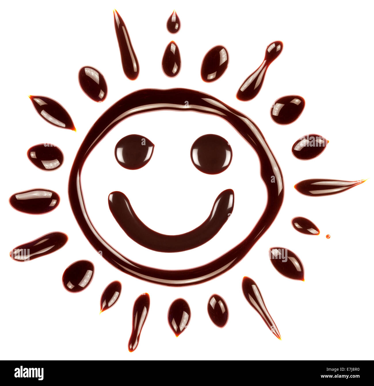 Smiling sun chocolat Banque D'Images