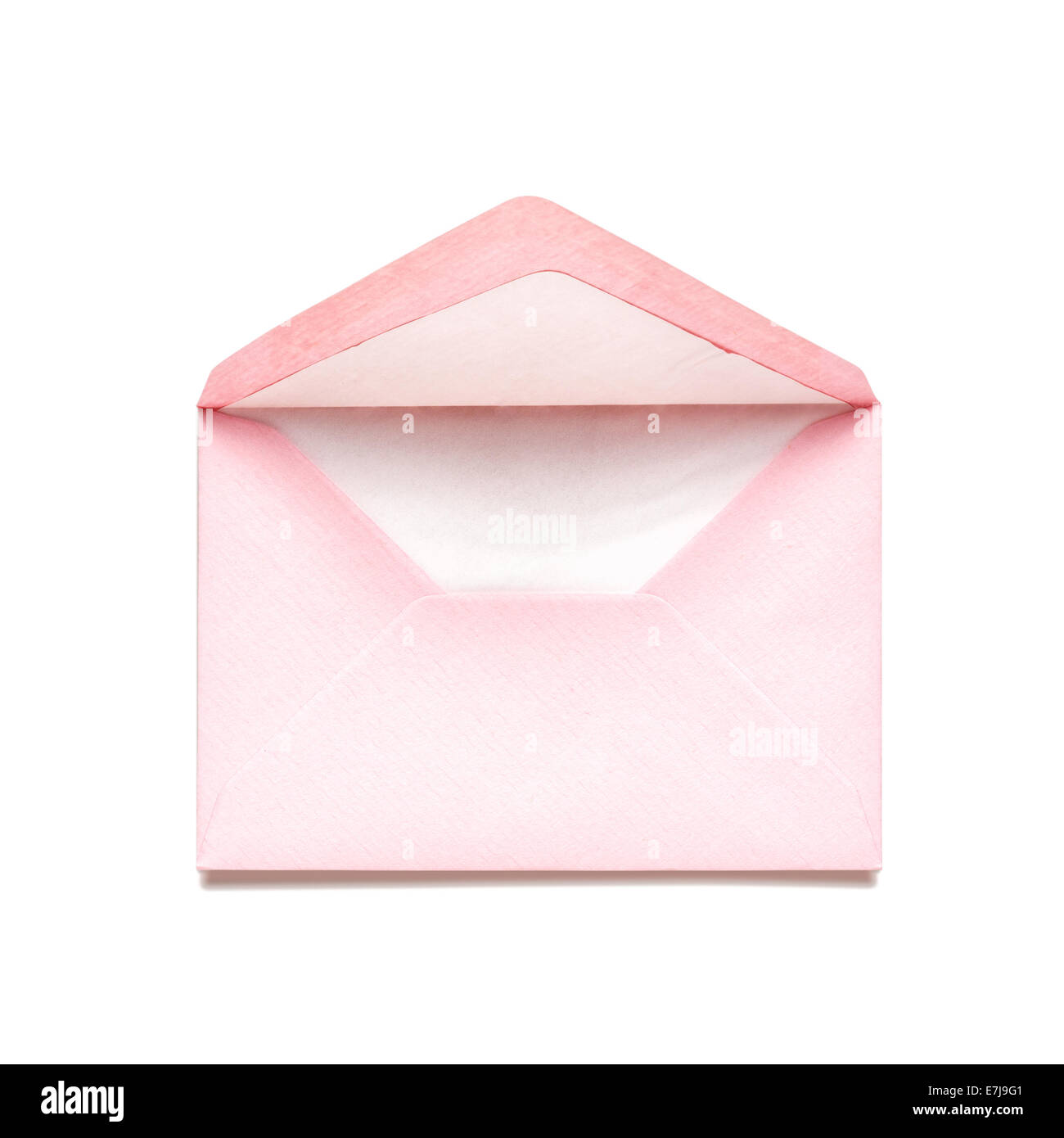 La lumière enveloppe rose isolé sur fond blanc. Objet Avec clipping path Banque D'Images