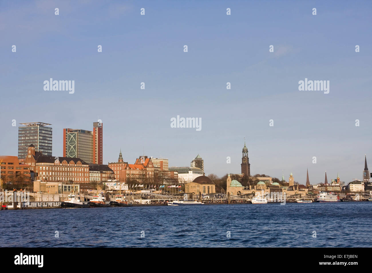 Maison de vacances bateaux, navires, RFA, république fédérale, l'Allemagne, l'Elbe, fleuve, le débit, la ville hanséatique de Hambourg,,, port, port, pâtés Banque D'Images