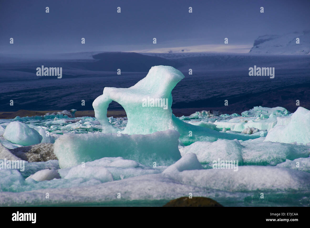 La glace, glacier, Islande, Jökulsarlon, lac, Europe, vacances, voyages, Banque D'Images