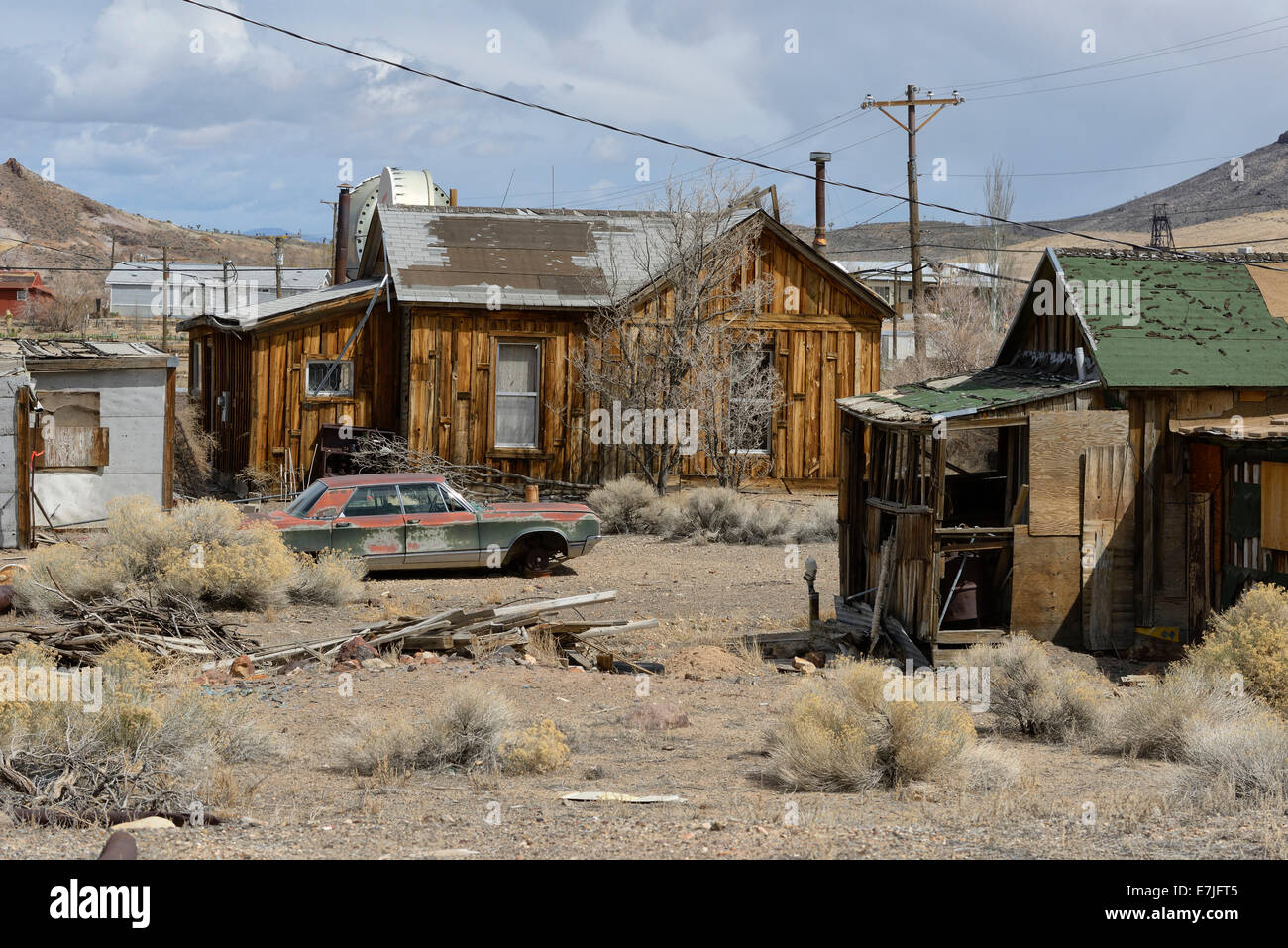 USA, United States, Amérique, Nevada, Goldfields, ville fantôme, l'histoire, des mines, de l'outback, Tonopah Banque D'Images