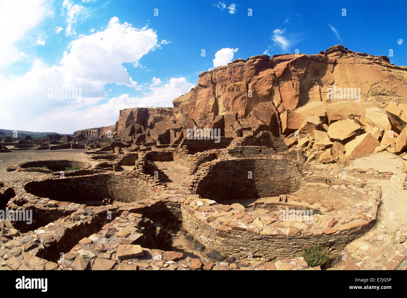 Ancient, logements, Chaco, Canyon, Nouveau Mexique Banque D'Images