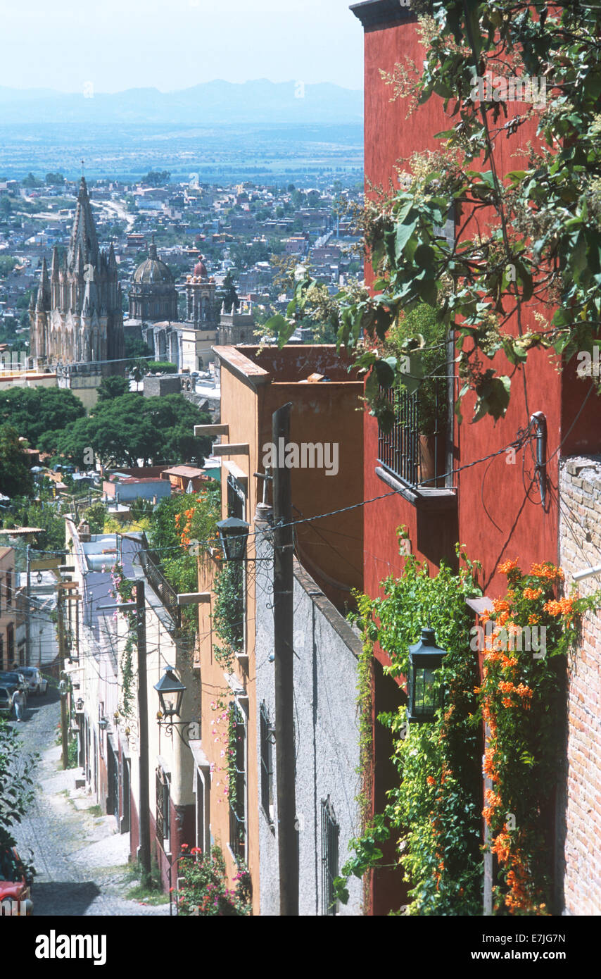 Cityscape, San Miguel de Allende, Guanajuato, Mexique Banque D'Images