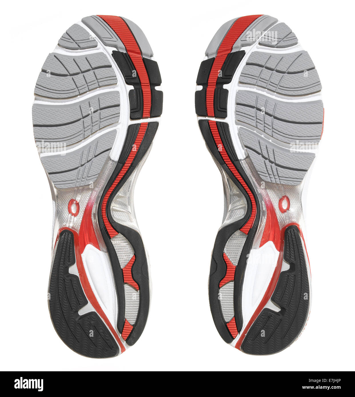 Sols d'une paire de baskets Banque D'Images