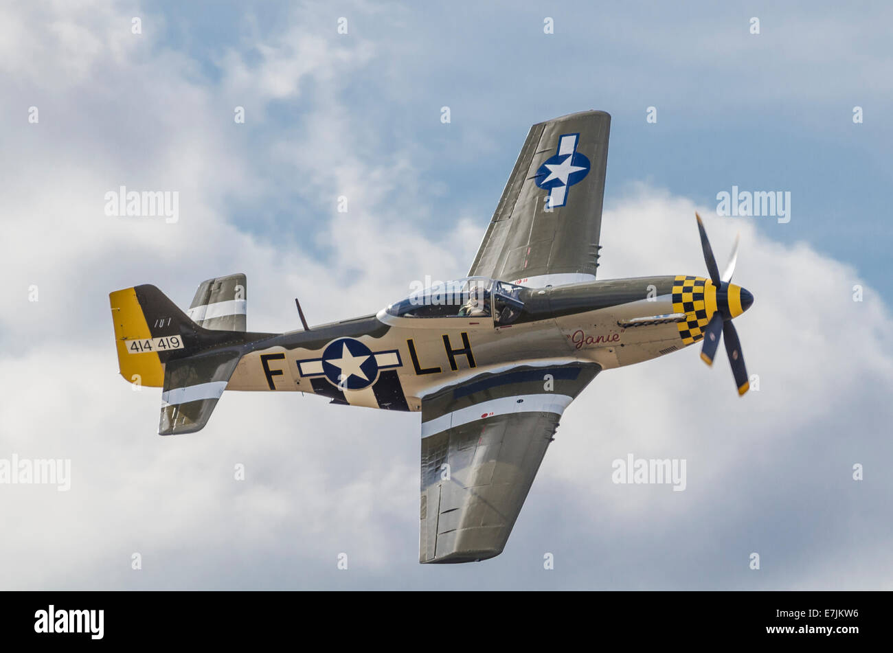 P51D-25-NT Mustang G-MSTG 414419 LH-F 'Janie' Banque D'Images