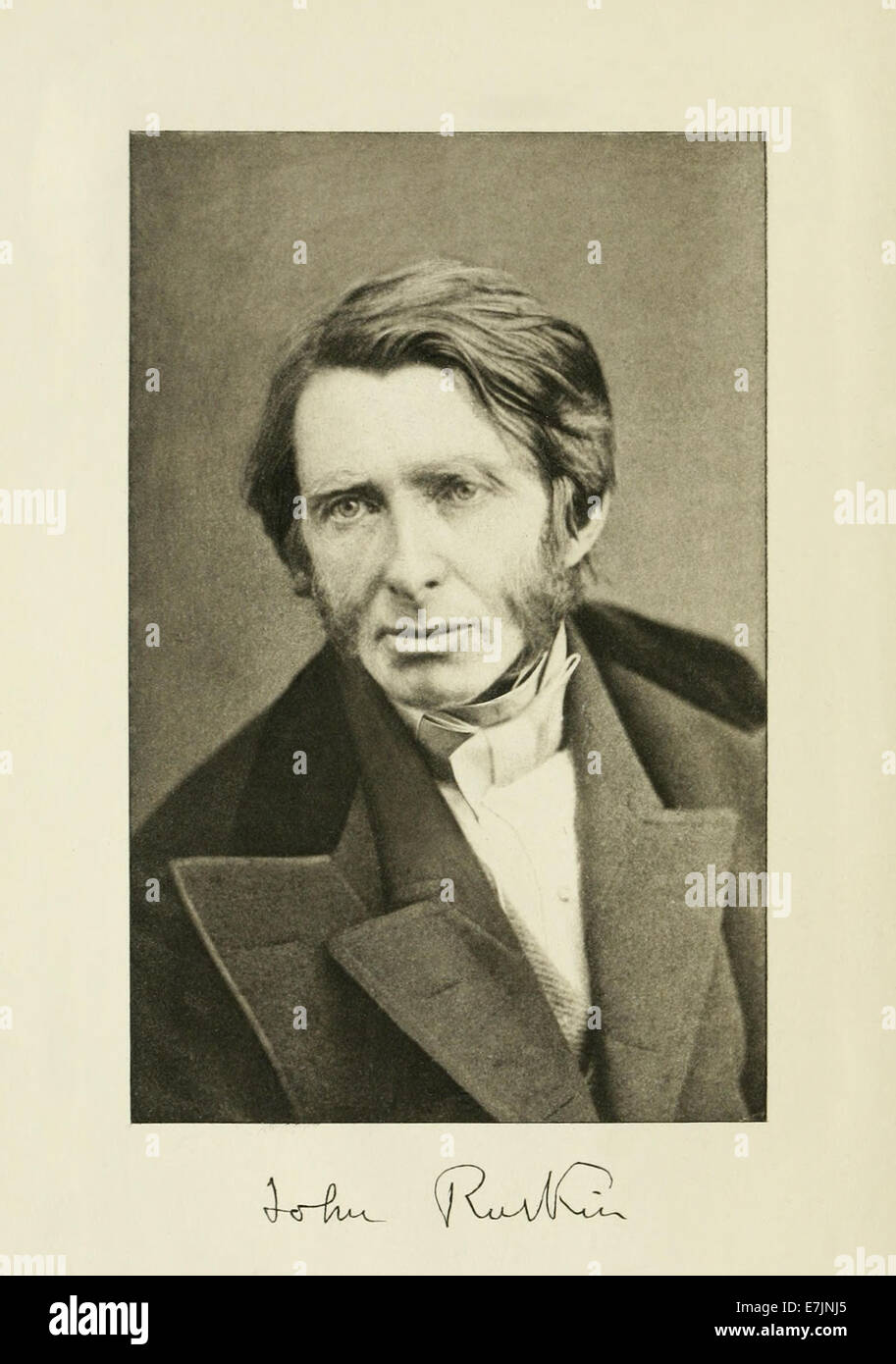 John Ruskin (1819-1900), critique d'art Anglais vers 1870 de 51 ans. Voir la description pour plus d'informations. Banque D'Images