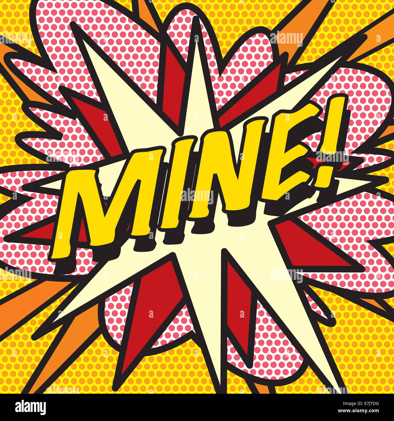 MINE de bande dessinée ! Banque D'Images