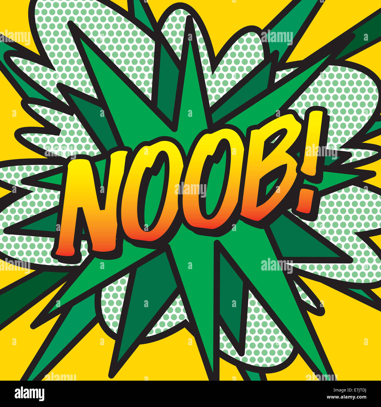 Bande dessinée noob ! Banque D'Images