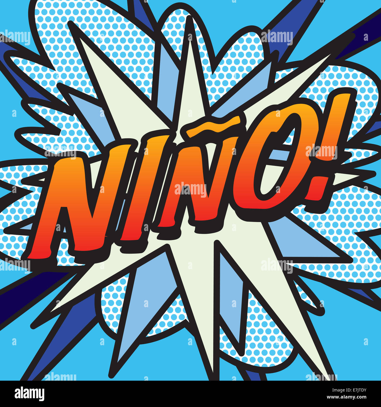 Bande dessinée de Nino ! Banque D'Images